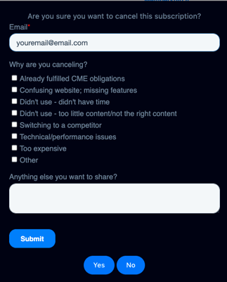 Cancellation Survey
